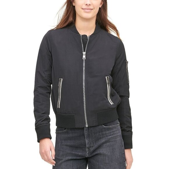 Levi’s Women's Melanie Newport Bomber Jacket Medium Black Lightweight Zipper NWT - Picture 1 of 1